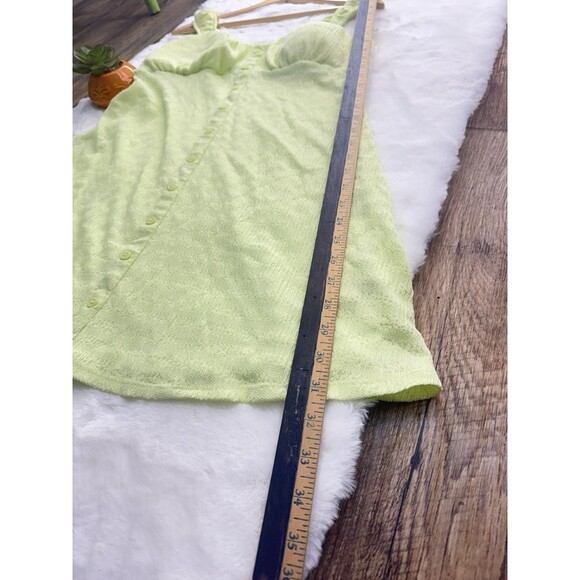 No Boundaries Juniors False Button Front Green Dress L(12-14) New - Picture 10 of 14